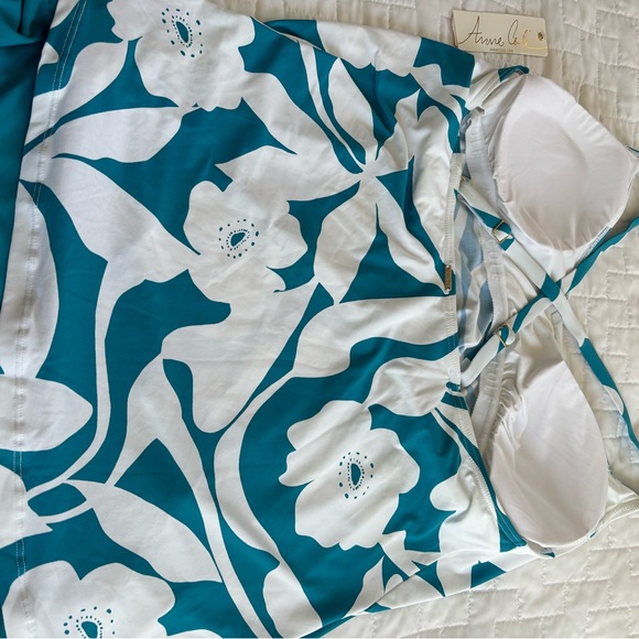ANNE COLE Tankini Set w Coverup - Picture 9 of 16